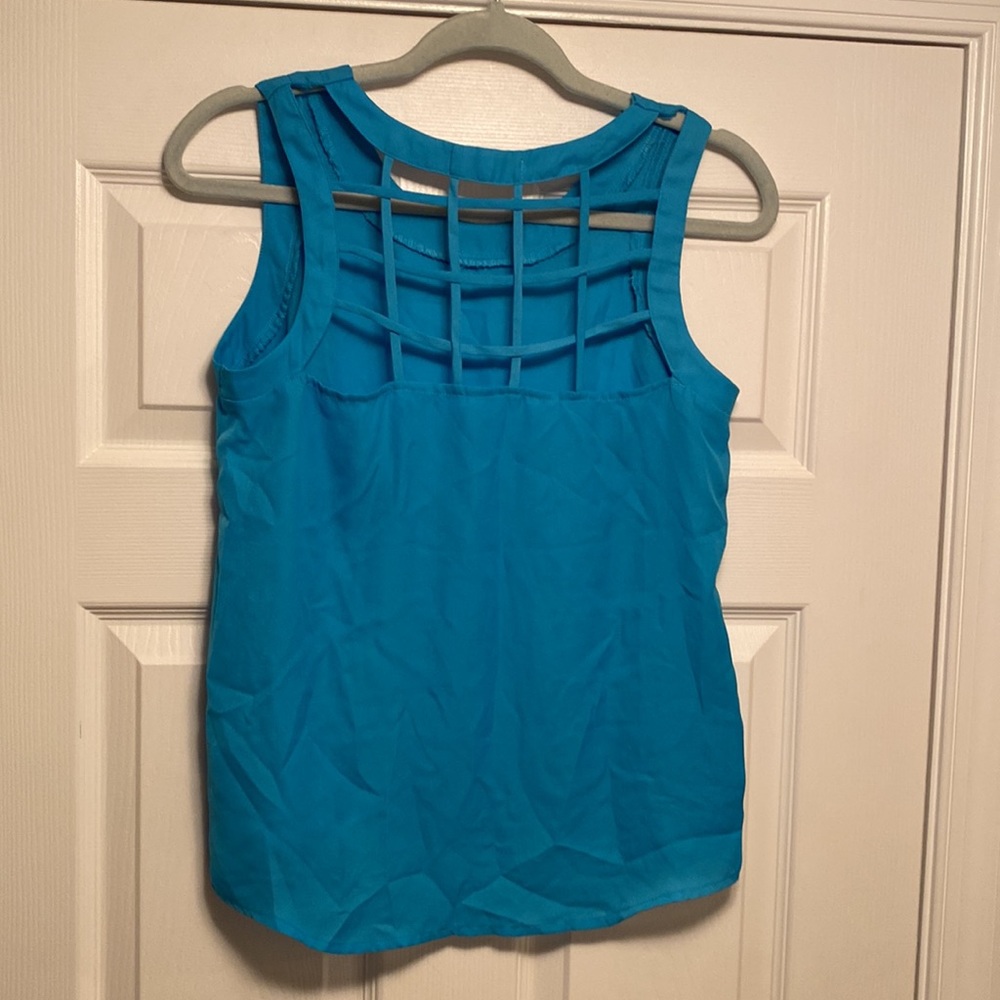 Freeway Teal High Low Tank Top…size S - Picture 2 of 3